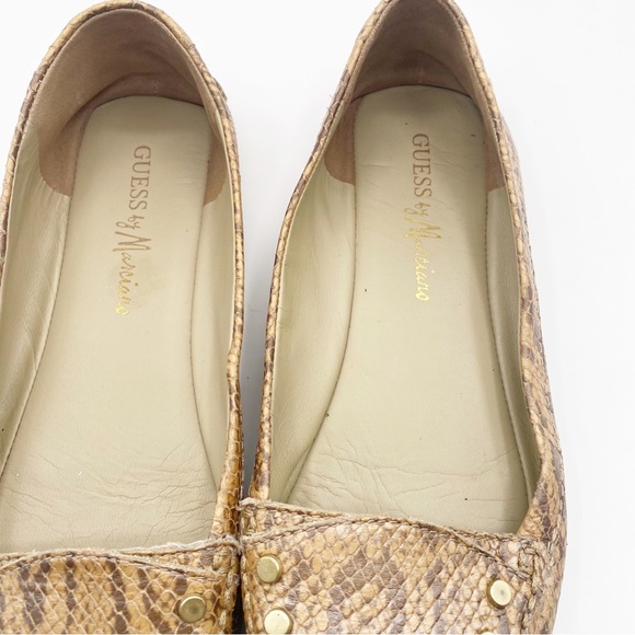 GUESS by Marciano Animal Print Snake Print Slip On Pointed Toe Flats Size 8.5 M - Picture 8 of 9